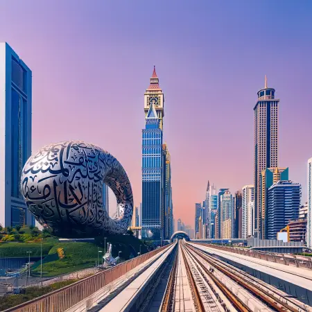Museum of the Future and skyscrapers in Dubai, a highlight of our dubai tour package