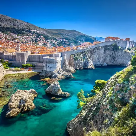 Scenic view of Dubrovnik, Croatia, showcasing its historic architecture, perfect for international tour package.