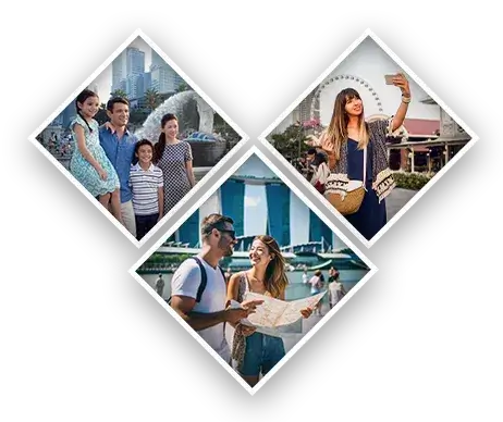 The iconic Marina Bay Sands, the Merlion statue, and the Supertree Grove at Gardens by the Bay, key attractions in  Singapore tour package.